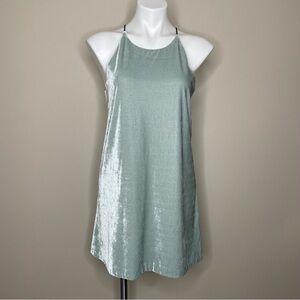 love...ady Shimmering Minty Seafoam Green Mini Dress